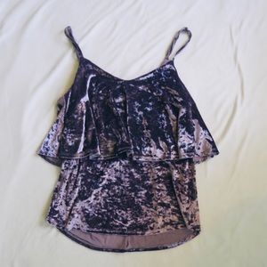 Purple Velvet Tank Top